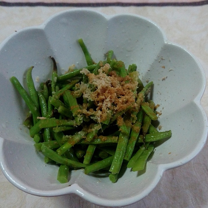 簡単!レンジでチン!ささげの生姜醤油和え
